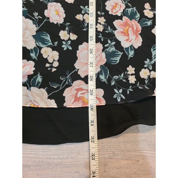 Torrid size 5 women's Georgette floral double layer swing tank - Picture 7 of 7